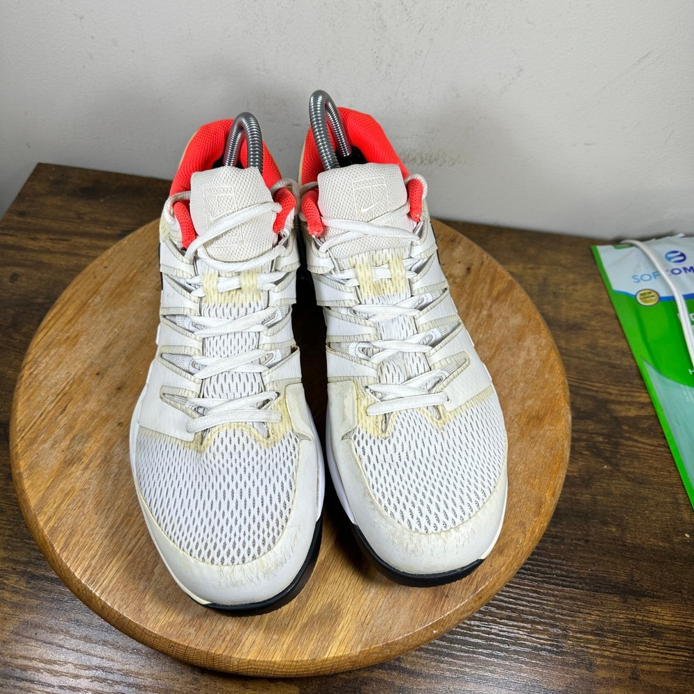 Nike Air Zoom Vapor X HC Shoes Mens Size 10.5 White Orange Black AA8030-106 - Picture 6 of 8